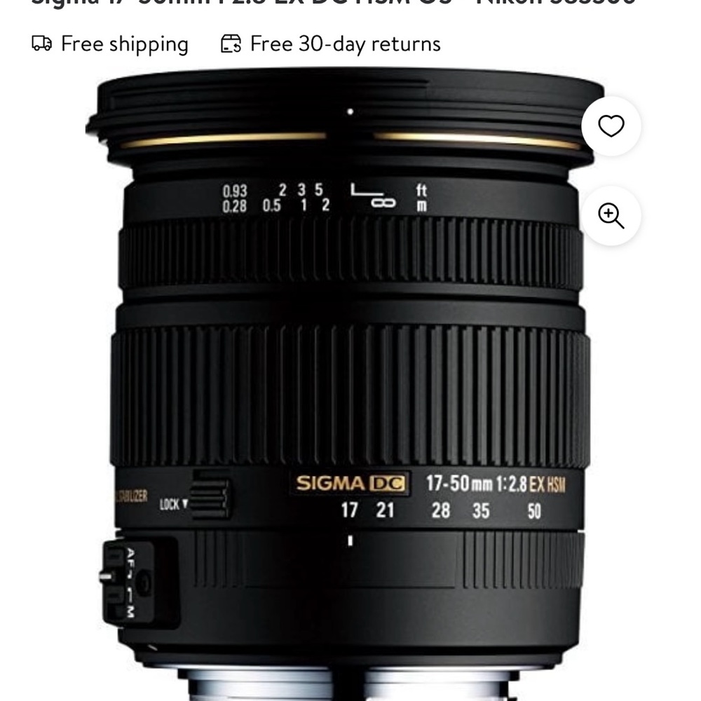 Nikon sigma camera lens